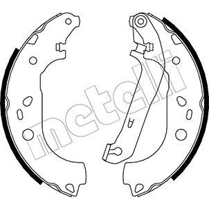 Imagem de METELLI 53 0142 Maxilas de Travão 228,6mm 43mm FORD: Focus 2, 2 Kombi