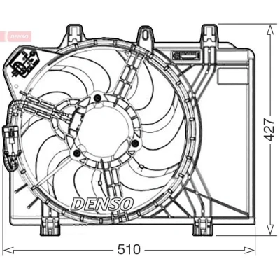 Imagem de DENSO DER09312 Ventilador de Radiador FIAT: 500 Hatchback