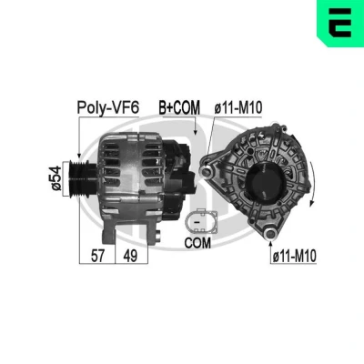 Imagem de ERA 209317A Alternador 14V 150A FORD: FOCUS 3 Turnier