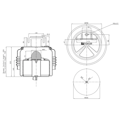 Imagem de FEBI BILSTEIN 104536 Fole, suspensão pneumática