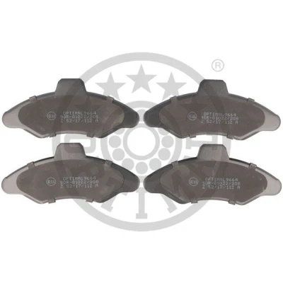 Imagem de OPTIMAL BP 09664 Jogo de pastilhas para travão disco Eixo dianteiro não preparado indicador aviso desgaste FORD: Escort 5, 6