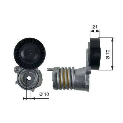 Imagem de GATES T39157 Polia Tensora FleetRunner Micro V Stretch Fit FORD: Focus 2, VOLVO: V50