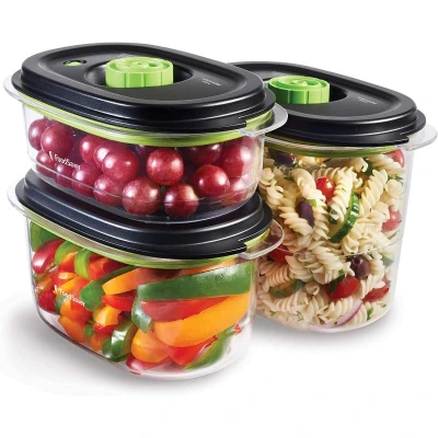 Imagem de FoodSaver Fresh 2.0 Food Storage Containers Set of 3 (700 ml, 1.2 and 1.8 Liter)