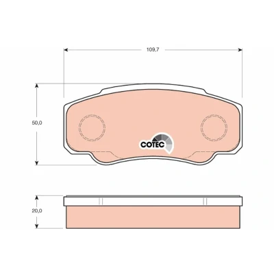 Imagem de TRW COTEC GDB3441 Jogo de pastilhas para travão disco incl. contacto aviso desgaste com parafusos pinça acessórios