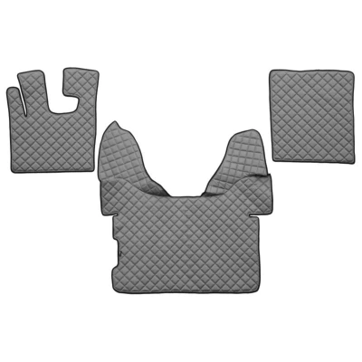 Imagem de F CORE FL09 GRAY Conjunto de tapete chão Couro artificial à frente 3 cinzento