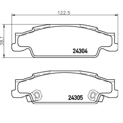 Imagem de BREMBO P 09 007 Jogo de pastilhas para travão disco com avisador sonoro desgaste parafusos pinça acessórios