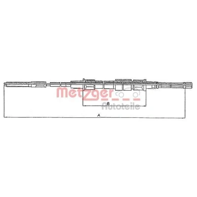 Imagem de METZGER 10.740 Cabo de Freio Mão traseira esquerda, direita, à direita 1748/1088 COFLE VOLKSWAGEN: GOLF 2, Jetta 2