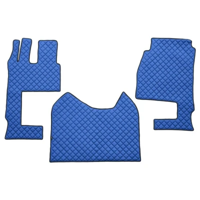 Imagem de F CORE FL04 BLUE Conjunto de tapete chão Couro artificial à frente 3 Azul
