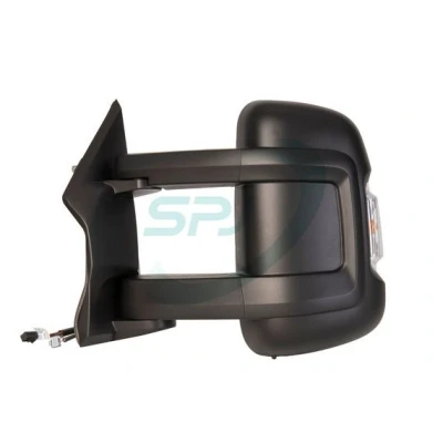Imagem de espelho retrovisor Spj E 2369 esquerda granulado branco elétrico convexo, aquecível, com sensor de temeperatura, braço do comprido para veícul