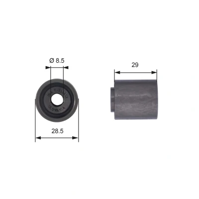 Imagem de GATES T42045 Polia de desvio/de guia, correia dentada Tru Power VOLKSWAGEN: GOLF 3, Polo III Hatchback, Passat B3/B4 Variant, AUDI: A4 B5 Avant