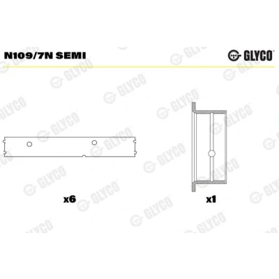 Imagem de GLYCO N109/7N SEMI Mancal da árvore de cames