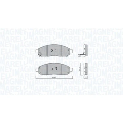 Imagem de MAGNETI MARELLI 363916060982 Jogo de pastilhas para travão disco NISSAN: NP300 Navara Pick up, Camião plataforma / Chassis