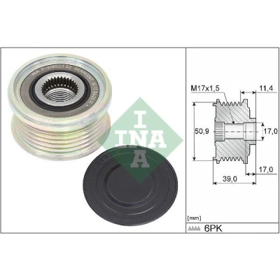 Imagem de INA 535 0358 10 Polia Roda Livre do Alternador Ferramenta especial necessária para a montagem