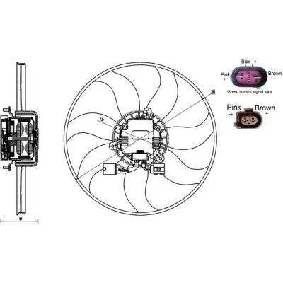 Imagem de MAHLE ORIGINAL CFF 170 000S ventilador de radiador 365 12 300 elétrico sem estrutura do (caixilho) VOLKSWAGEN: Polo V Hatchback