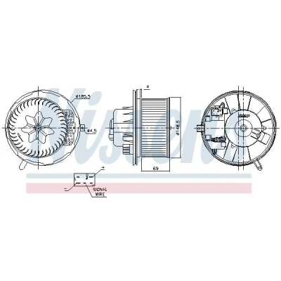 Imagem de NISSENS 87762 Ventilador do Habitáculo para veículos com ar condicionado regulador integrado VOLKSWAGEN: Golf 5, Passat CC, B6 Sedan