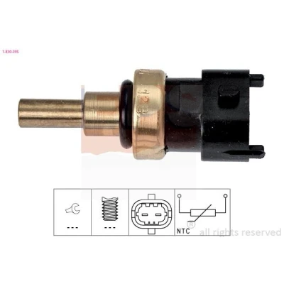 Imagem de EPS 1.830.395 Sensor da Temperatura do Líquido de Refrigeração Made in Italy OE Equivalent castanho