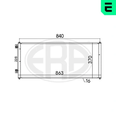 Imagem de ERA 667144 Condensador sem secador FORD: Transit Mk5 Minibus