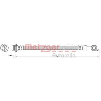 Imagem de METZGER 4110850 Mangueira de Travão 243 M10 x 1 NISSAN: Qashqai / Qashqai+2 I