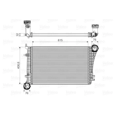 Imagem de VALEO 818675 Intercooler sem válvula de recirculação dos gases escape AUDI: A3 Hatchback, Sportback, VOLKSWAGEN: Golf 5, Touran I