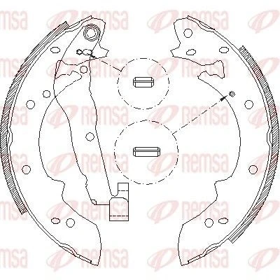 Imagem de REMSA 4027.01 Maxilas de Travão Eixo traseiro 228,6 41,5 com alavanca SUZUKI: Vitara I SUV Cabrio, Samurai SUV, RENAULT: 21 Sedan