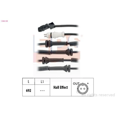 Imagem de EPS 1.960.149 Sensor de ABS Made in Italy OE Equivalent 692mm RENAULT: TRAFIC 2 Kasten, Bus, OPEL: Vivaro A Van