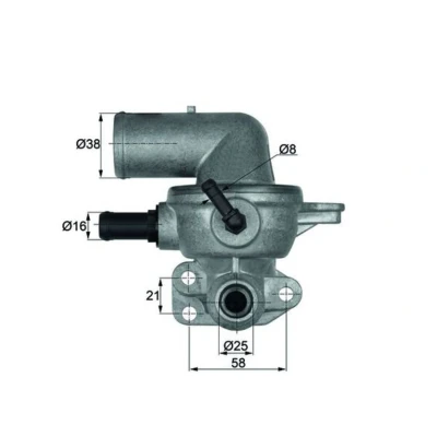 Imagem de MAHLE ORIGINAL TI 133 88D Termóstato, líquido de refrigeração 88 com junta CHRYSLER: VOYAGER 4