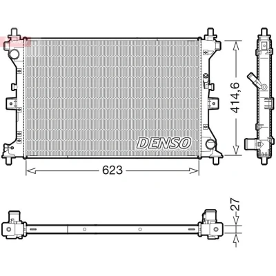 Imagem de DENSO DRM47039 Radiador, arrefecimento do motor 623 429 27