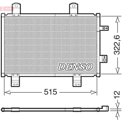 Imagem de DENSO DCN44018 Condensador sem secador R 134a