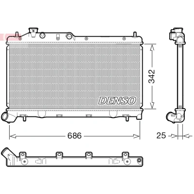 Imagem de DENSO DRM36026 Radiador, arrefecimento do motor 342 710 25 SUBARU: Legacy 4, Forester III