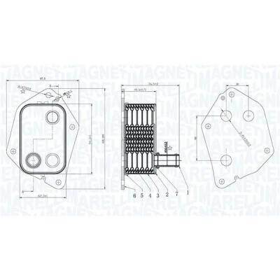 Imagem de MAGNETI MARELLI 350300006000 Radiador de Óleo
