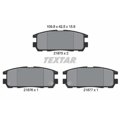 Imagem de TEXTAR 2187501 Jogo de pastilhas para travão disco com avisador sonoro desgaste OPEL: Frontera A SUV, B SUV