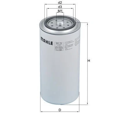 Imagem de MAHLE ORIGINAL KC 75 Filtro de Combustível aparafusado