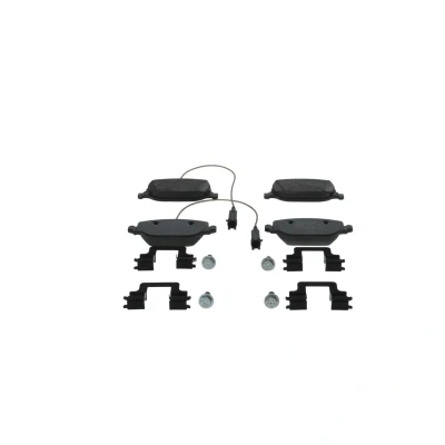 Imagem de BOSCH 0 986 494 717 Jogo de pastilhas para travão disco Baixo teor metálico com sensor desgaste integrado parafusos mola, acessórios