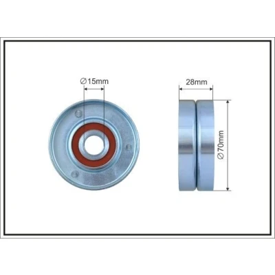 Imagem de CAFFARO 500252 Polia Tensora VOLKSWAGEN: Polo IV Hatchback, Lupo / 3L, SKODA: Fabia 2, I SEAT: Ibiza 3