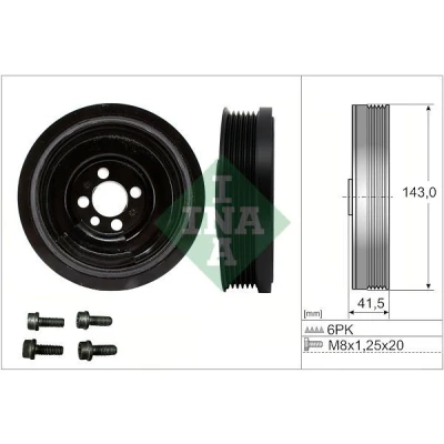 Imagem de INA 544 0182 20 Kit da polia correia cambota 143,0mm
