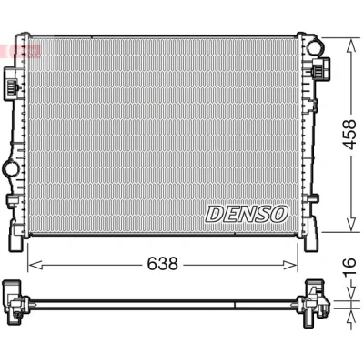 Imagem de DENSO DRM09054 Radiador, arrefecimento do motor 638 468 16