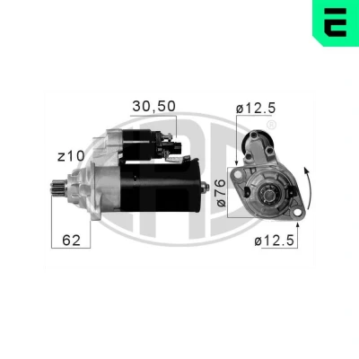 Imagem de ERA 220661A Motor de arranque 12 2,2 10 VOLKSWAGEN: Transporter 5 Bus