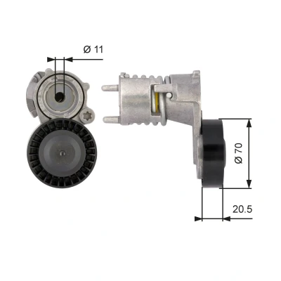 Imagem de GATES FleetRunner Micro V Kit T39117 Polia Tensora VOLVO: V40 Hatchback, V50, FORD: Focus 2