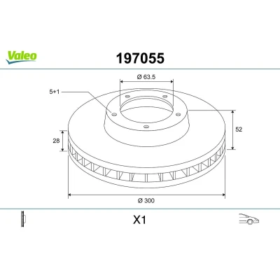 Imagem de VALEO Disco de travão VOLVO: V60 I, S60 II, S80 FORD: S Max Mk1, MONDEO 4 Turnier, Galaxy Mk2 MPV, LAND ROVER: Range Rover Evoque 197055 1379965