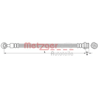 Imagem de METZGER 4110672 Mangueira de Travão 351 M10 x 1 SF