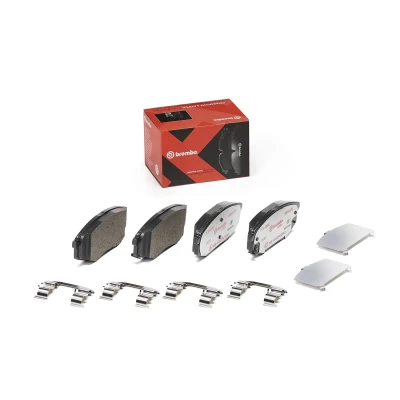 Imagem de BREMBO P 30 055X Jogo de pastilhas para travão disco com avisador sonoro desgaste chapa anti ruído acessórios HYUNDAI: ix35
