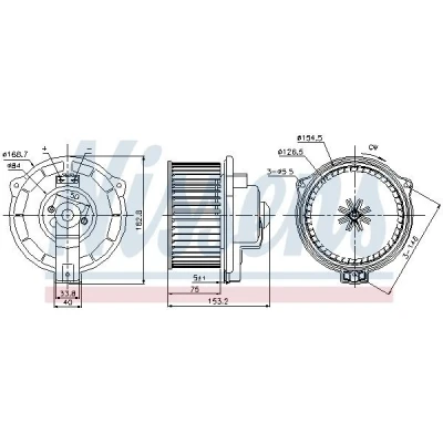 Imagem de NISSENS 87107 Ventilador do Habitáculo sem regulador integrado