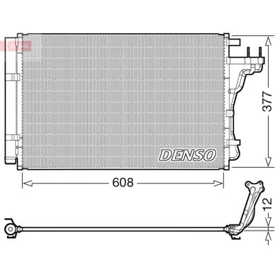 Imagem de DENSO DCN43004 Condensador com secador 576x390.6x12 R134a 576mm