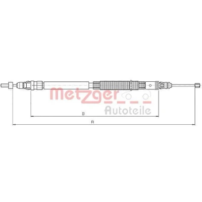 Imagem de METZGER 10.4664 Cabo de Freio Mão traseira direita 959/770 COFLE CITROËN: C4 Picasso 1