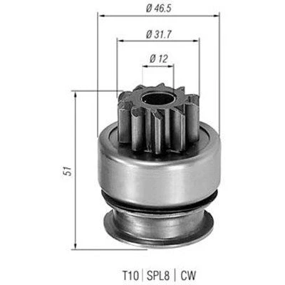 Imagem de MAGNETI MARELLI 940113020177 Pinhão, motor de arranque