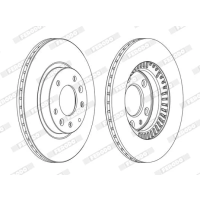 Imagem de FERODO PREMIER DDF1657C Disco de travão 290 22 5 ventilado revestido com parafusos MAZDA: MX 3