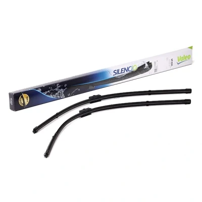 Imagem de Escova do limpa vidros Valeo Silencio X.trm, Flat Blade Set 574686 à frente Sem armação Fixação por cavilha RENAULT: ESPACE 4