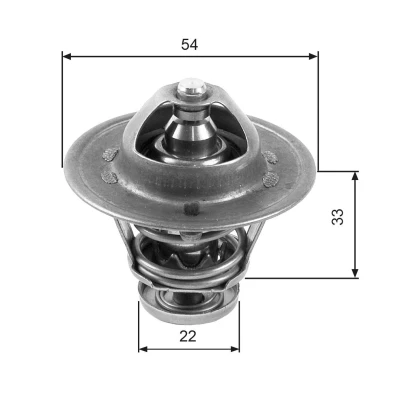 Imagem de GATES TH22285G1 Termóstato, líquido de refrigeração 85 com juntas caixa OPEL: Corsa B Hatchback, Astra F Caravan, CC