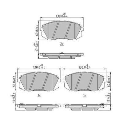 Imagem de JURID 573814J Jogo de pastilhas para travão disco com avisador sonoro desgaste sem acessórios KIA: cee‘d II Sportswagon, Hatchback