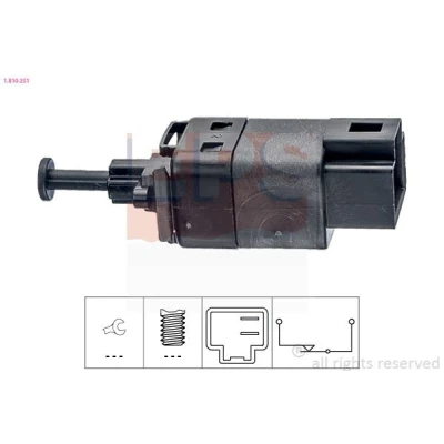 Imagem de EPS 1.810.251 Interruptor de luz stop mecânico Made in Italy OE Equivalent CHEVROLET: Aveo / Kalos Sedan